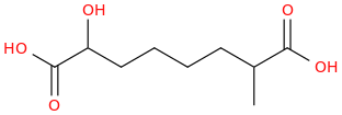 Octanedioic acid, 2 hydroxy , 7 methyl 